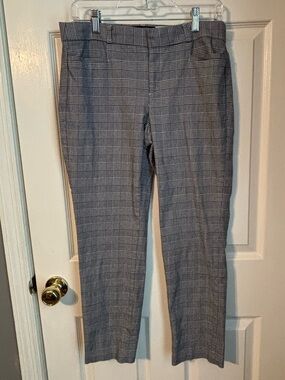 Banana Republic Black and White Plaid Sloan Pants